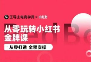王导主·小红书电商运营实操课,从零打造 全程实操-51自学联盟