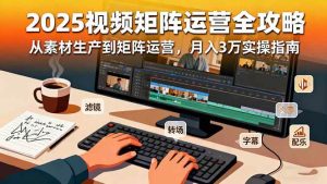 2025短视频矩阵运营全攻略:从素材生产到矩阵运营,月入3万实操指南-51自学联盟