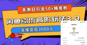 日引50+精准粉,闲鱼引流高阶玩法3.0,实操变现3000元【揭秘】-51自学联盟