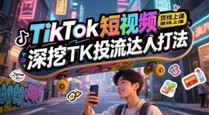 TikTok短视频带货线上课，深挖TK投流达人打法-51自学联盟