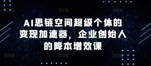 AI思链空间超级个体的变现加速器，企业创始人的降本增效课-51自学联盟