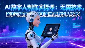 AI数字人制作实操课：无需技术，新手可操作，免费无限生成数字人技术！-51自学联盟