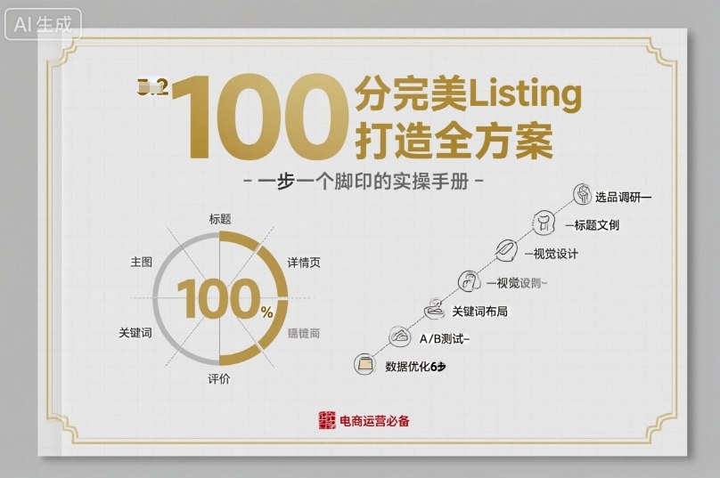 100分完美Listing打造全方案，想要完美listing必须是需要一步一个脚印的百度网盘下载