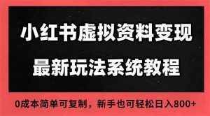 2025小红书虚拟资料最新开店运营教程，搜索流变现玩法，一人多店0成本…-51自学联盟