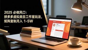 2025 必做风口：拼多多虚拟类目工作室玩法，矩阵复制月入 1-5W-51自学联盟