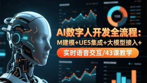 AI数字人开发全流程:M建模+UE5集成+大模型接入+实时语音交互/43课教学-51自学联盟