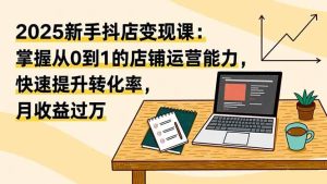 2025新手抖店变现课：掌握从0到1的店铺运营能力，快速提升转化率,月收过万-51自学联盟
