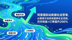 阿里国际站数据化运营课-11月，从精准引流到询盘转化全流程，月均询盘+订单提升200%-51自学联盟