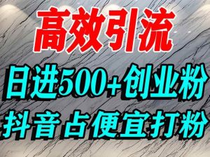 怎么打创业粉？抖音利用占便宜心理引流创业粉，单人日引500+精准流量-51自学联盟