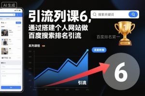 通过搭建个人网站做百度搜索排名引流，引流系列课-51自学联盟