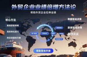 外贸企业业绩倍增方法论，帮助外贸企业拉伸业绩-51自学联盟
