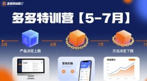 多多特训营【5-7月】产品决定上限，各种玩法技巧落地实操-51自学联盟