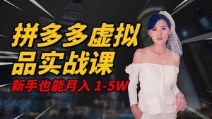 2025 拼多多虚拟品系统实战课,轻资产项目,可矩阵开工作室,新手也能…-51自学联盟