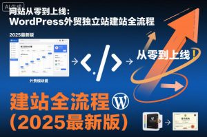 网站从零到上线：WordPress外贸独立站建站全流程（2025最新版）-51自学联盟