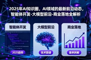 2025年AI知识圈，AI领域的最新前沿动态，智能体开发-大模型前沿-商业落地全解析-51自学联盟