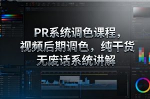 影像社PR系统调色课程，视频后期调色，纯干货无废话系统讲解-51自学联盟