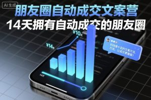 朋友圈自动成交文案营，14天拥有自动成交的朋友圈-51自学联盟