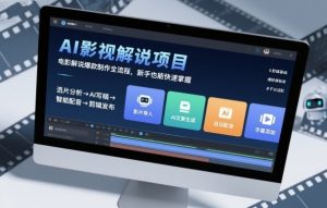 AI影视解说项目,电影解说爆款制作全流程,新手也能快速掌握-51自学联盟