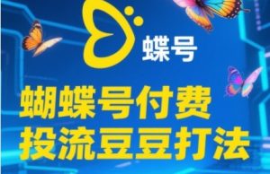 2025蝴蝶号付费投流豆豆打法，助新手快速掌握付费流量撬动自然流的核心玩法-51自学联盟