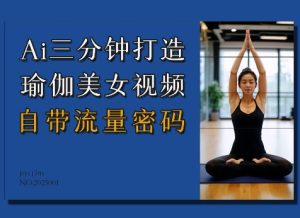 Ai3分钟打造瑜伽美女视频，自带流量密码-51自学联盟