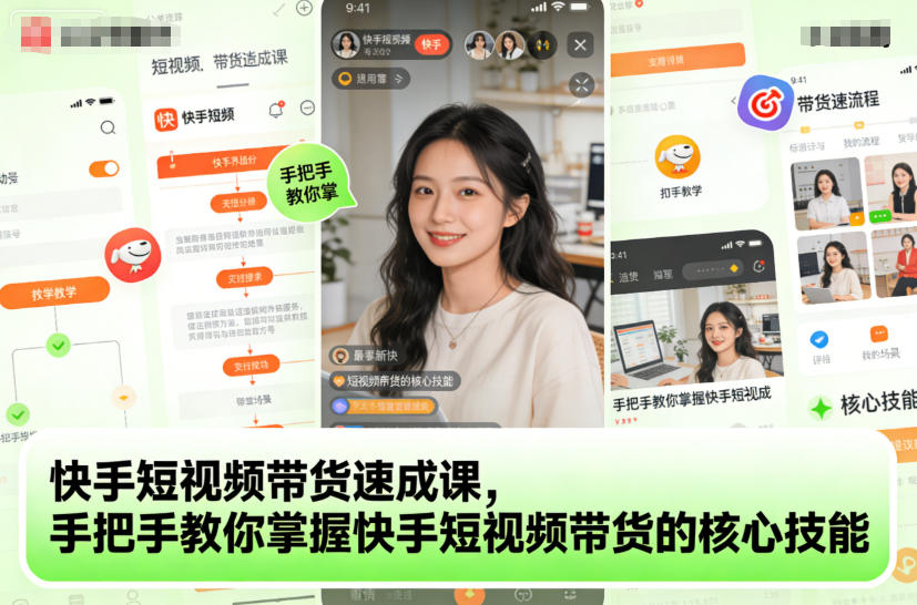 快手短视频带货速成课，手把手教你掌握短视频带货的核心技能百度网盘下载