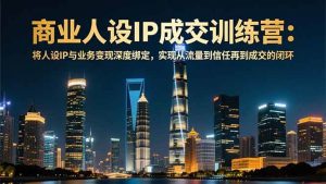 商业人设IP成交训练营-12月：将人设IP与业务变现深度绑定，从流量到信任再到成交闭环-51自学联盟