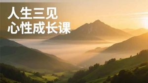 人生三见心性成长课，见天地众生自己，搞透人性安顿身心，活出清晰自我，内在富足无价-51自学联盟