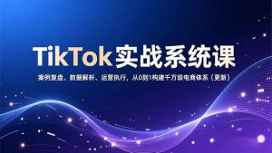 TikTok实战系统课,案例复盘、数据解析、运营执行,从0到1构建千万级电商体系(更新)-51自学联盟