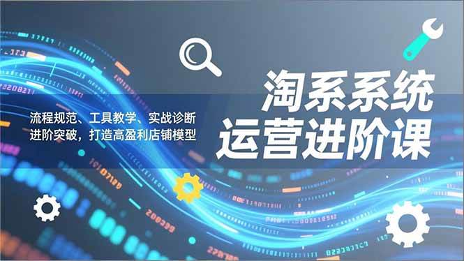 图片[1]-淘系系统运营进阶课2.0，流程规范、工具教学、实战诊断，进阶突破，打造高盈利店铺模型-本文
