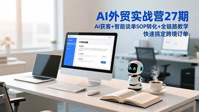 AI外贸实战营27期，AI获客+智能谈单+SOP转化+全链路教学，快速搞定跨境订单百度网盘下载