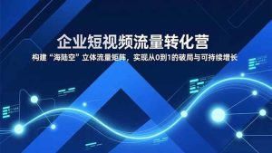 企业短视频流量转化营，构建“海陆空”立体流量矩阵，实现从0到1的破局与可持续增长-51自学联盟