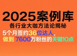 2025案例库、涵盖社交电商、直播带货、私域流量、IP打造、社群运营等（更新11月）-51自学联盟