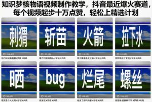 知识梦核物语视频制作教学，抖音最近爆火赛道，每个视频起步十万点赞，轻松上精选计划-51自学联盟