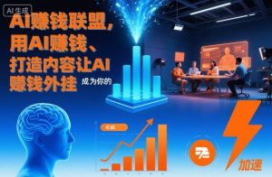 AI賺钱联盟，用AI賺钱、打造内容让AI成为你的賺钱外挂-51自学联盟