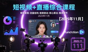 短视频+直播综合课程,审核新规-流量结构-搜索联动-核心算法-推流细节-51自学联盟