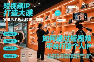 短视频ip打造大课，实体店老板玩转线上攻略-51自学联盟