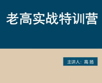 高扬-股票交易课程，线下课第六期老高博弈实战课百度网盘下载