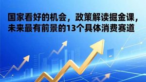 某付费文章：国家看好的机会，政策解读掘金课，未来最有前景的13个具体消费赛道-51自学联盟