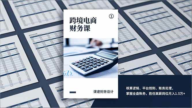 图片[1]-跨境电商财务课，核算逻辑、平台规则、账务处理，掌握全盘账务，胜任高薪岗位月入1.5万+-51自学联盟