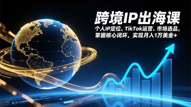 图片[1]-跨境IP出海课，个人IP定位、TikTok运营、市场选品，掌握核心闭环，实现月入1万美金+-51自学联盟
