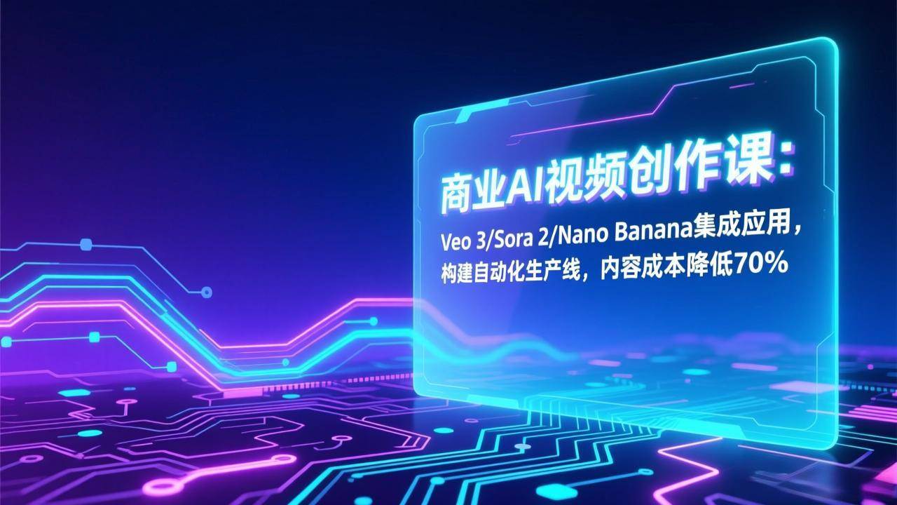 图片[1]-商业AI视频创作课：Veo 3/Sora 2/Nano Banana集<span class=