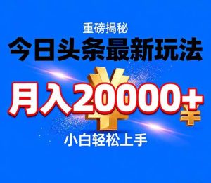 今日头条代运营最新玩法，轻轻松松月入20000＋-51自学联盟