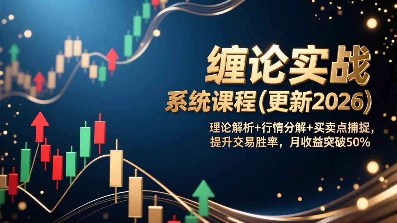 图片[1]-缠论实战系统课程(更新2026)，理论解析+行情分解+买卖点捕捉，提升交易胜率，月收益突破50%-资源基地