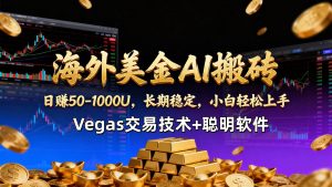 【海外美金AI搬砖】Vegas交易技术+聪明软件，日赚50-1000U，长期稳定，小白轻松上手。-51自学联盟