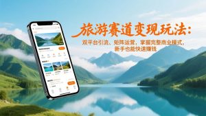 旅游赛道变现玩法：双平台引流、矩阵运营，掌握完整商业模式，新手也能快速赚钱-51自学联盟