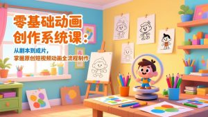 零基础动画创作系统课：从剧本到成片，掌握原创短视频动画全流程制作-51自学联盟