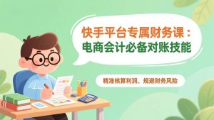 快手平台专属财务课：电商会计必备对账技能，精准核算利润、规避财务风险-51自学联盟