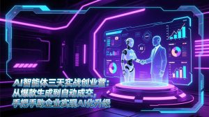 AI智能体三天实战创业营:从爆款生成到自动成交,手把手助企业实现AI化升级-51自学联盟