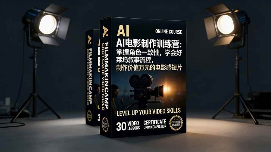 AI电影制作训练营：掌握角色一致性，学会好莱坞叙事流程，制作价值万元的电影感短片百度网盘下载