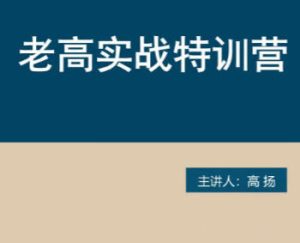 高扬-股票交易课程，线下课第六期老高博弈实战课-51自学联盟